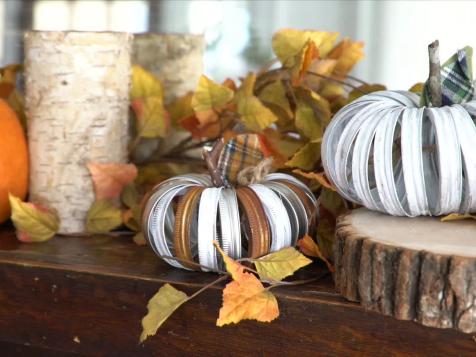 DIY Mason Jar Lid Pumpkins