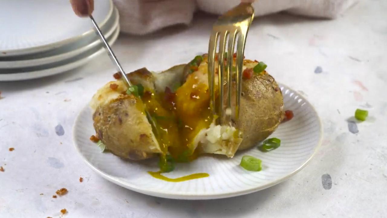 Carbonara Stuffed Baked Potato