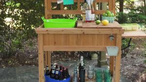 Transform a Potting Bench Into a Bar