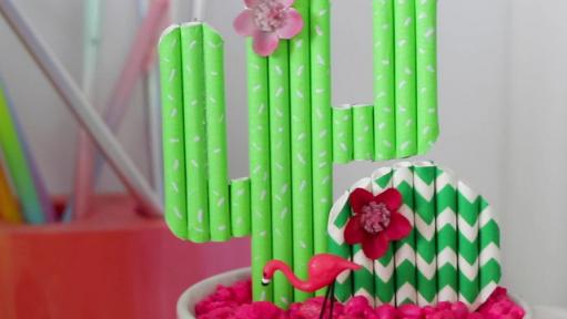How to make a flower from Drinking Straw