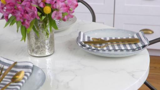 GORGEOUS SHINY THINGS: How To Happy Hour- Faux Carrara Marble