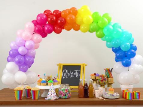 DIY Rainbow Balloon Arch