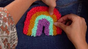 Rainbow Needle Punch Patch