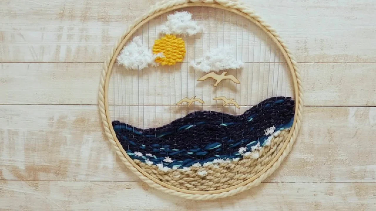 Embroidery Hoop Loom Wreath