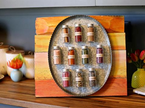 Rustic Magnetic Spice Rack