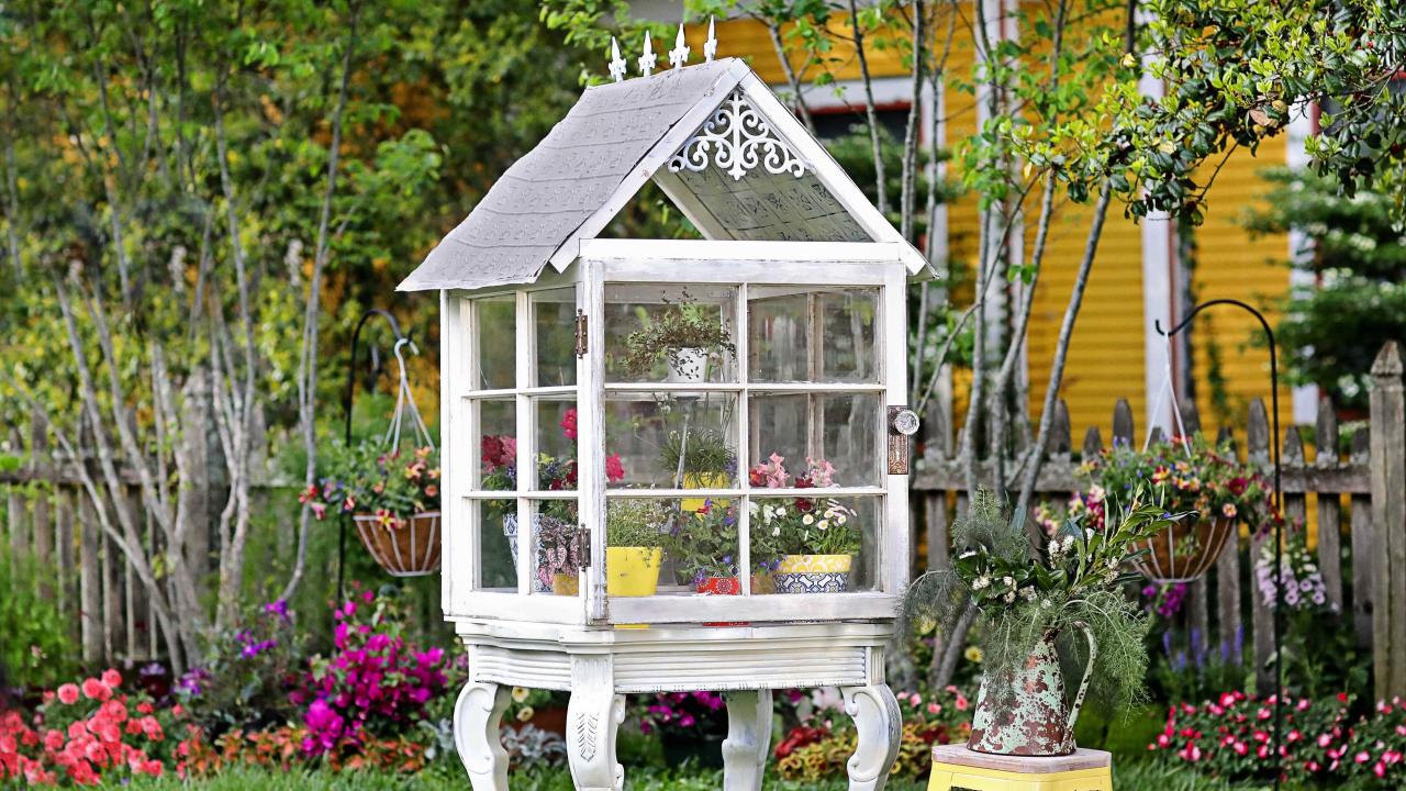 Old Windows Turned Gorgeous Garden Greenhouse