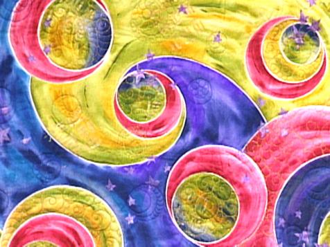 Swirling Gutta Fabric Painting