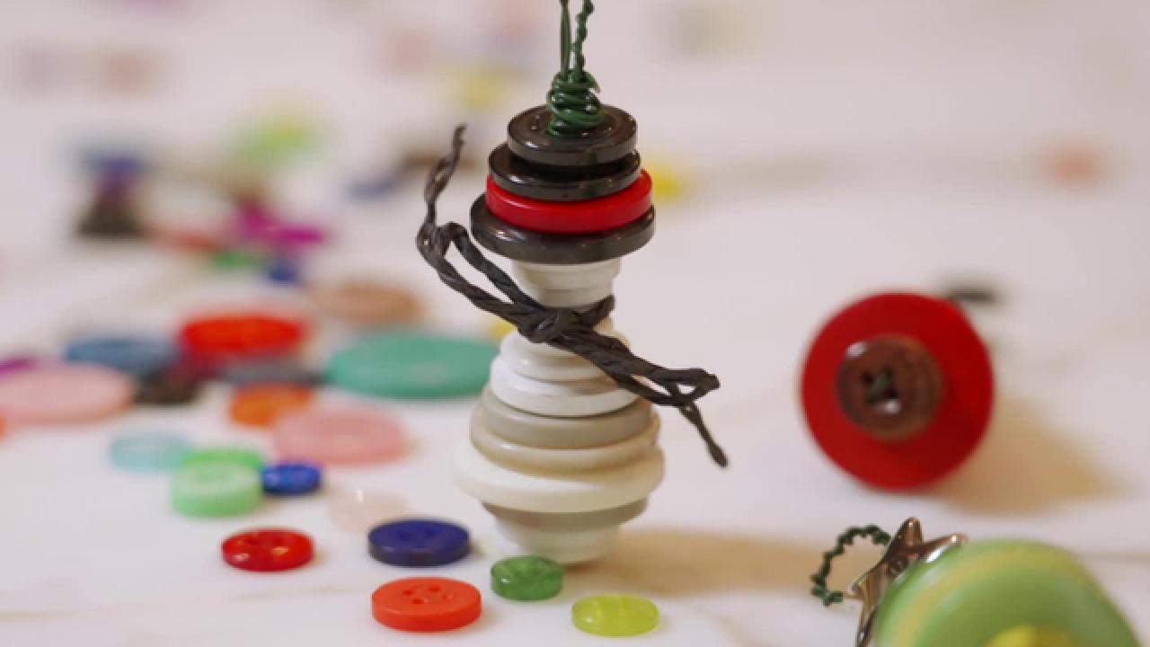 3 Button Ornament Ideas