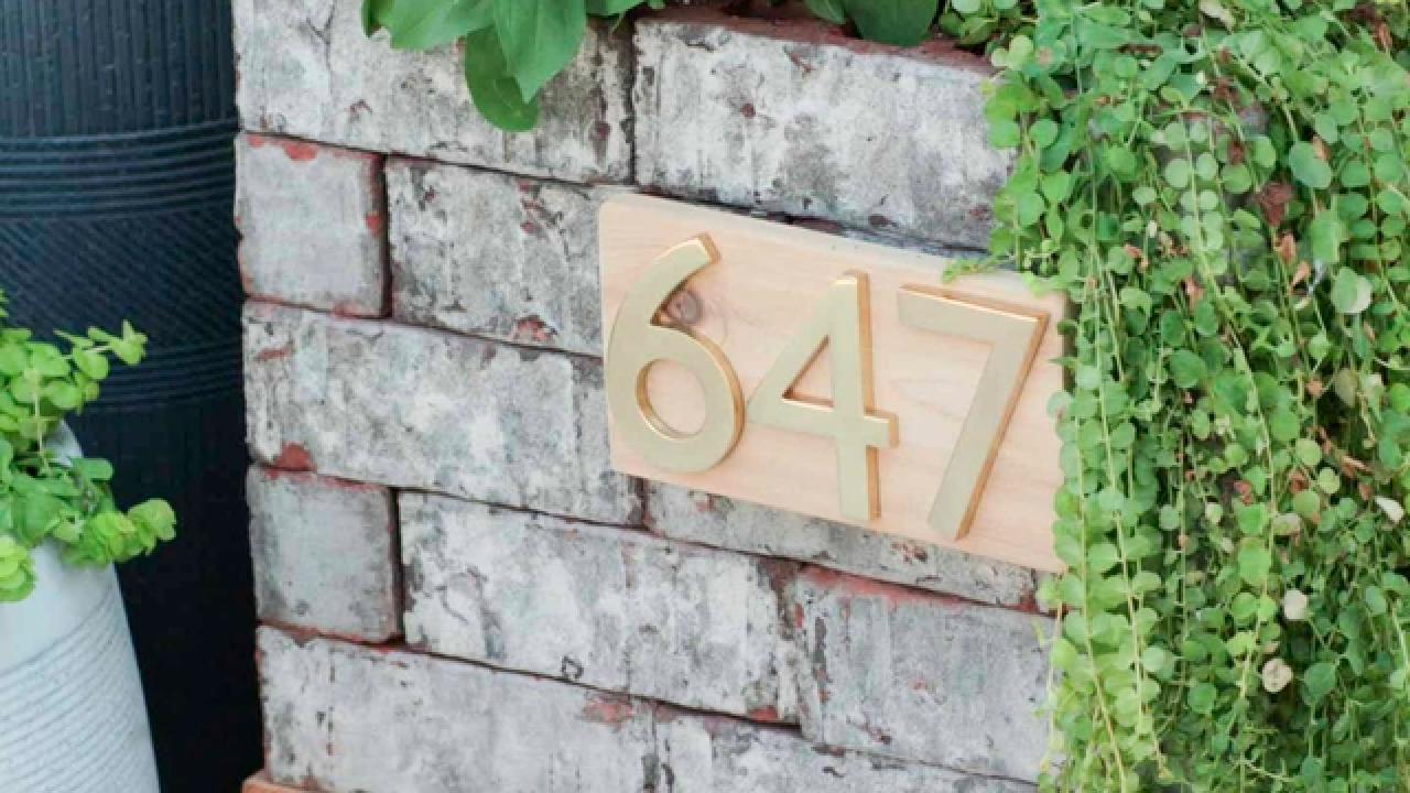 DIY Brick House Number Planter