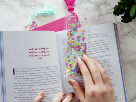 DIY Confetti Bookmarks
