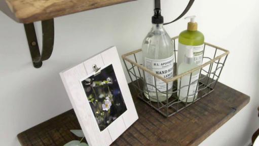 Reclaimed Barn Wood Bathroom Shelves 