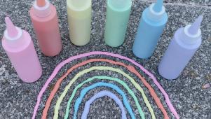Sidewalk Chalk Puff Paint