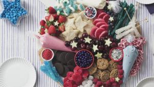 How to Make a Red, White and Blue Dessert Board