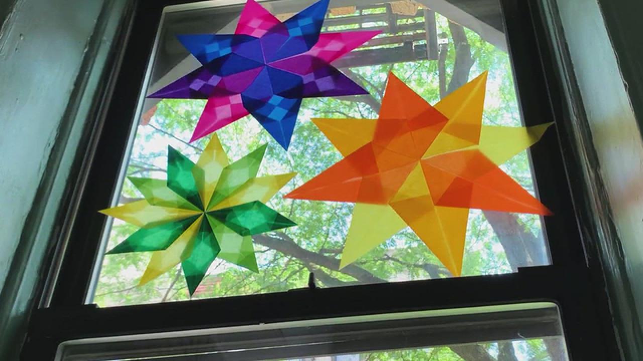 DIY Paper Window Stars