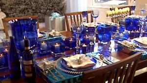 Elegant Hanukkah Table