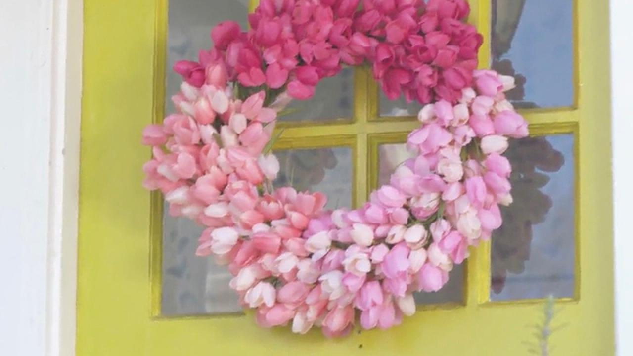 DIY Faux Flower Tulip Wreath