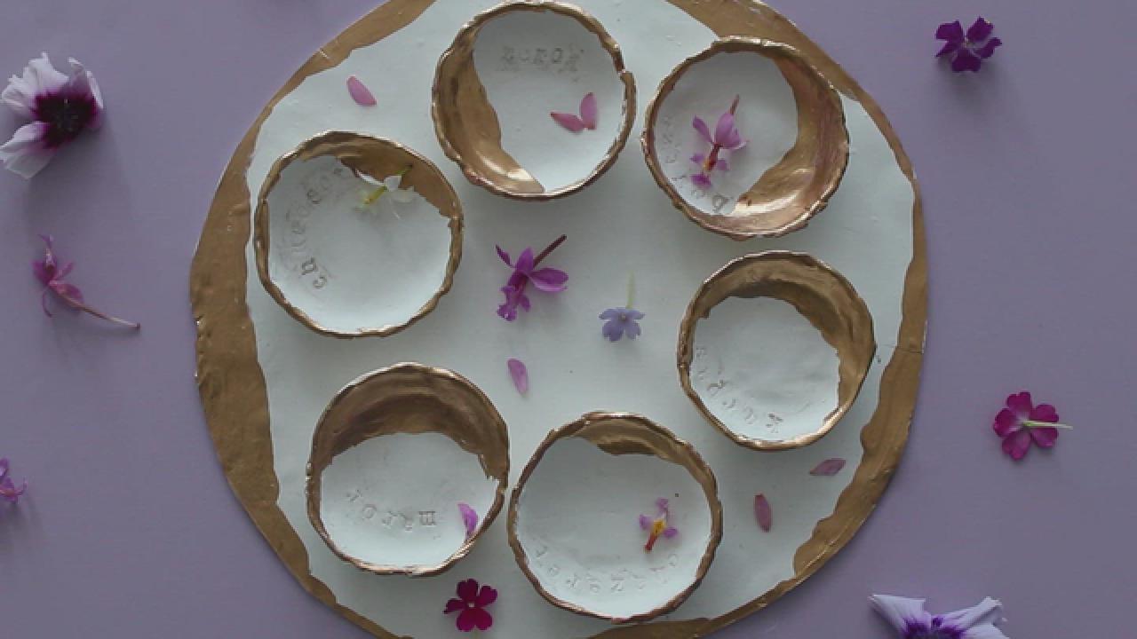 DIY Polymer Clay Seder Plate