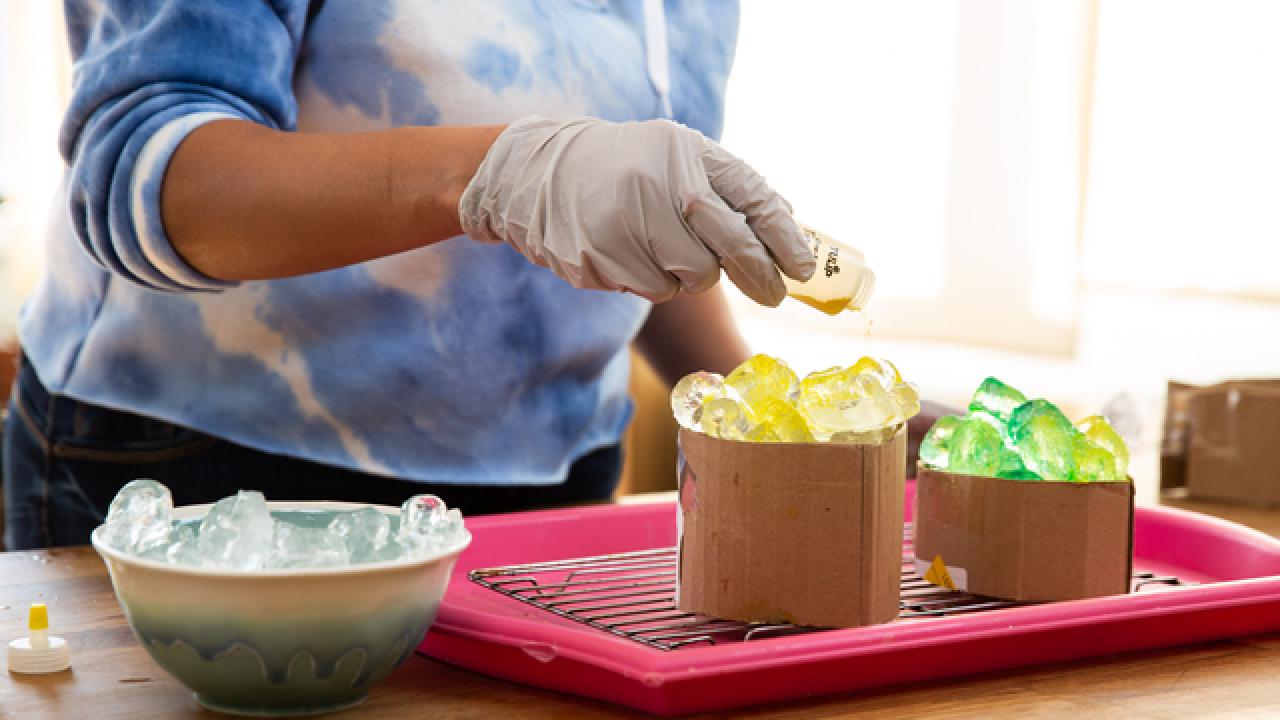 Ice Tie-Dyed Napkins